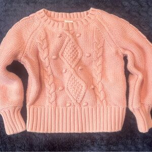Baby Gap Pink Cable Knit Sweater EUC